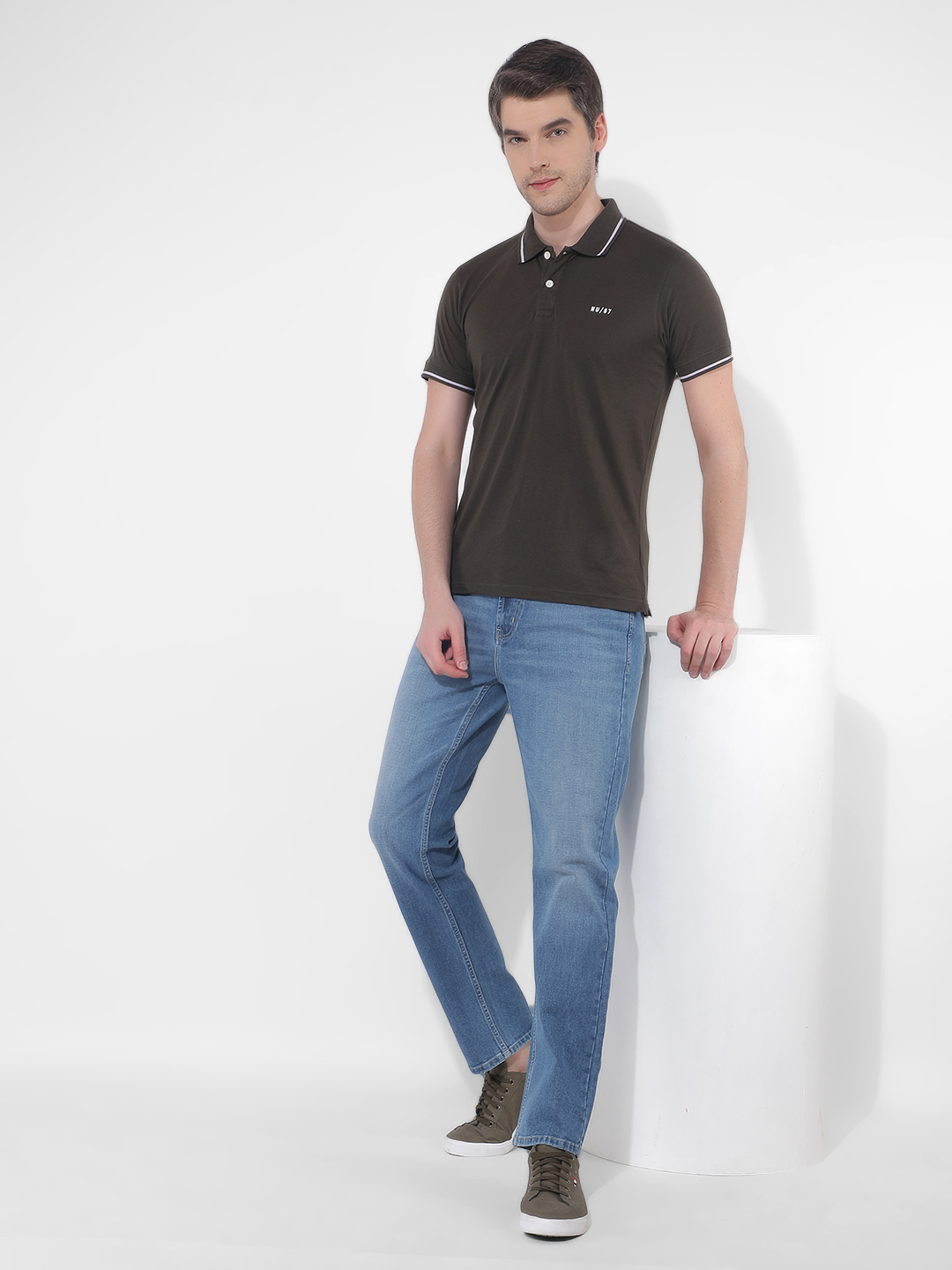 Numero Uno Men Faded Blue Jeans